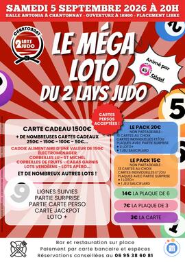 Image MÉGA LOTO / Organisé par l'Association 2 LAYS JUDO / Animation Cristel (photo 1)