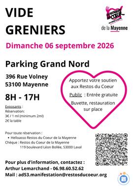 Image Vide Grenier des Restos du Coeur de la Mayenne (photo 1)