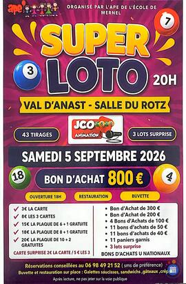 Image Super loto APE école de Mernel avec JC O (photo 1)