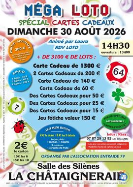 Image GRAND LOTO ANIME PAR LAURA RDV LOTO A LA CHATAIGNERAIE (photo 1)