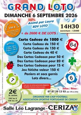 Image GRAND LOTO ANIME PAR LAURA RDV LOTO A CERIZAY (photo 1)