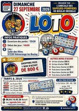 Image Loto Amicales des Sapeurs Pompiers de Boulay (photo 1)