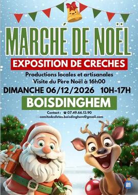 Image Marché de Noël artisanal et exposition de crèches à Boisdinghem (photo 1)