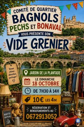 Image Vide Grenier Comité De Quartier Bagnols Pechs Et Bonaval (photo 1)