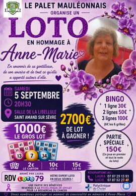 Image GRAND LOTO ANIME PAR LAURA RDV LOTO EN HOMMAGE A ANNE-MARIE (photo 1)