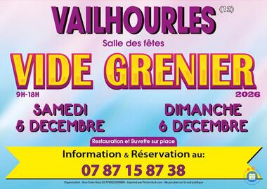 Image Vide Grenier salle des fêtes de vailhourles (photo 1)