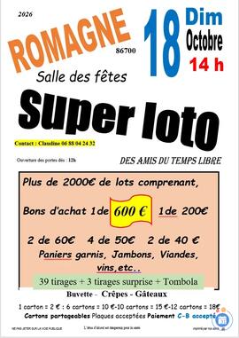 Image Loto des Amis du Temps Libre de Romagne (photo 1)