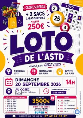 Image Super loto de L'ASTD Dinard Anim Gégé loto (photo 1)