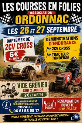 Image Vide grenier Baptême de 2 cv et Démonstration 2 cv et tracteur tondeuse (photo 1)