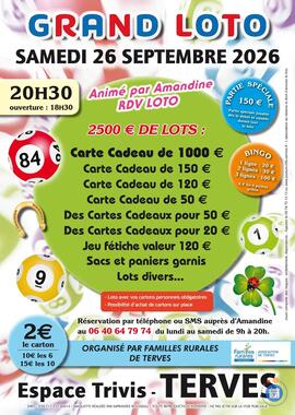 Image GRAND LOTO ANIME PAR AMANDINE RDV LOTO A TERVES (photo 1)