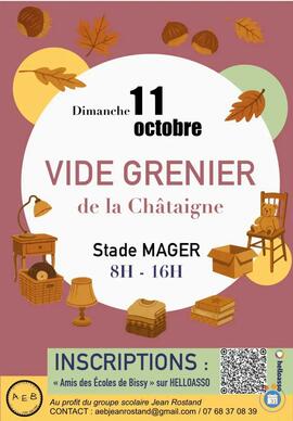 Image Vide Grenier de la châtaigne - Amis des écoles de Bissy (photo 1)
