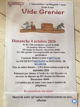 Image Vide grenier : Association Ici Mayotte (photo 1)