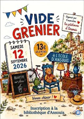 Image Vide grenier de l' association les pitchouns d ansouis (photo 1)