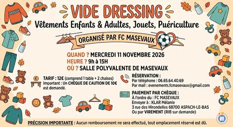 Image Vide dressing - Vêtements enfants, adultes, jouet et objets de puéricultures (photo 1)