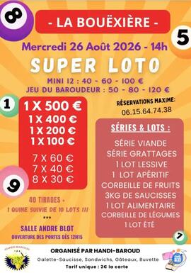 Image Loto du mercredi Handi-Baroud ,COMPLET!!! (photo 1)