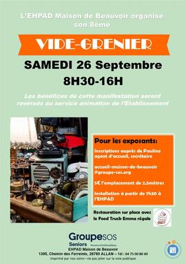 Image Vide grenier ehpad maison de beauvoir (photo 1)