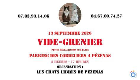 Image Vide-grenier au profit des Chats libres de Pézenas (photo 1)