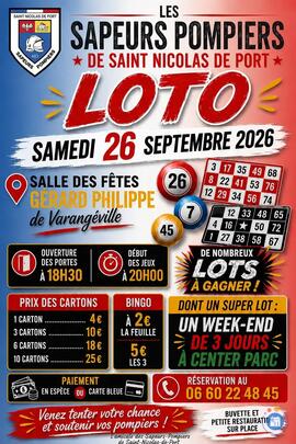 Image Loto des Sapeurs Pompiers de Saint Nicolas de Port (photo 1)