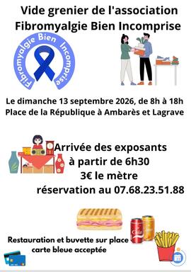 Image Vide grenier association Fibromyalgie Bien Incomprise (photo 1)