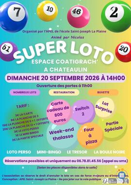Image Super Loto de APEL Saint-Joseph La Plaine (photo 1)