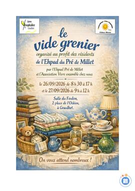 Image VIDE GRENIER AU PROFIT DES RESIDENTS DE L'EHPAD DU PRE DE MILLET (photo 1)