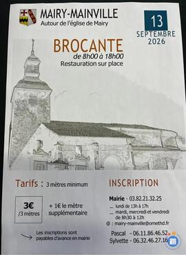 Image Brocante et débalage à Mairy Mainville (EGLISE) (photo 1)