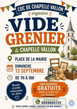 Image Vide-Grenier du COC - Chapelle-Vallon (photo 1)