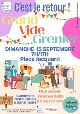 Image VIDE GRENIER DE L'AMICALE LAIQUE CHAPELON (photo 1)