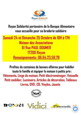 Image braderie solidaire Royan Solidarité BANQUE ALIMENTAIRE (photo 1)