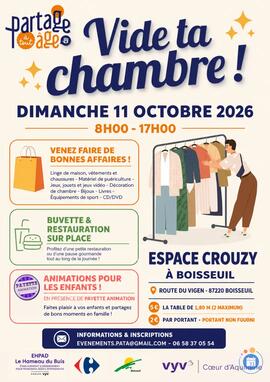 Image VIDE TA CHAMBRE PAR L'ASSOCIATION PARTAGE A TOUT AGE (photo 1)