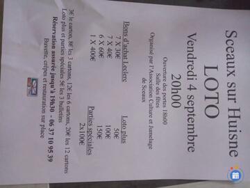Image Loto de l association culture et jeux de Sceaux sur Huisne (photo 1)