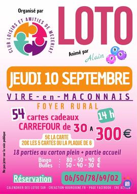 Image Loto CLUB LOISIRS ET AMITIES DE MEZERIAT (photo 1)