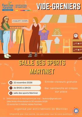 Image Vide-greniers en salle de Martinet (photo 1)