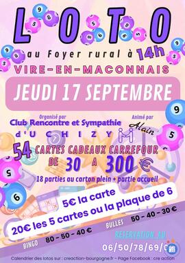 Image Loto CLUB RENCONTRE ET SYMPATHIE D'UCHIZY (photo 1)