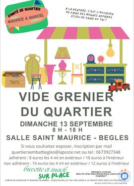 Image VIDE GRENIER DU COMITE DE QUARTIER ST MAURICE ET MARCEL SEMBAT (photo 1)