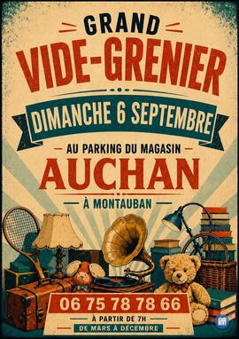 Image Grand Vide Grenier Parking Magasin Auchan (photo 1)