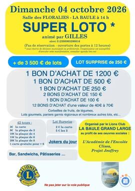 Image SUPER LOTO du Lions Cub 