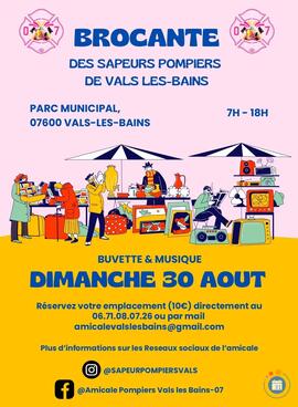 Image Vide grenier des sapeurs pompiers de Vals les bains (photo 1)