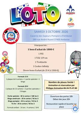 Image SUPER LOTO POMPIER AMBOISE ANIME PAR PHILIPPE ANIMATION (photo 1)