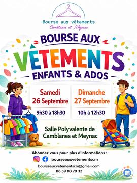 Image Bourse aux vêtements enfants et ados, puériculture, naissance à taille S (photo 1)