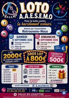 Image LOTO A.A.E.S.E.M.O CONTRE HARCELEMENT SCOLAIRE (photo 1)