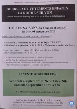 Image Bourse aux vêtements enfants toutes saisons du 02 ans au 16 ans (34) (photo 1)