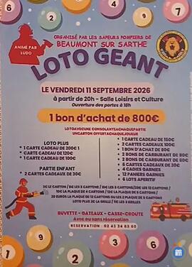 Image loto géant des sapeurs pompiers de Beaumont sur Sarthe anime par ludo (photo 1)