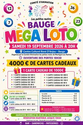 Image SUPER LOTO ORGANISE PAR LE COMITE D'ANIMATION LES PETITES MAINS (photo 1)