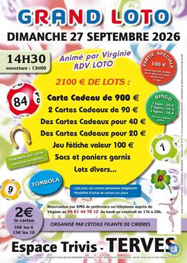 Image GRAND LOTO ANIME PAR VIRGINIE RDV LOTO A TERVES (photo 1)