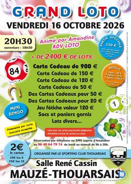 Image GRAND LOTO ANIME PAR AMANDINE RDV LOTO A MAUZE THOUARSAIS (photo 1)