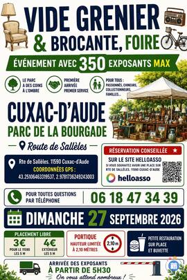 Image Vide grenier et brocante 27 Septembre 2026 (photo 1)