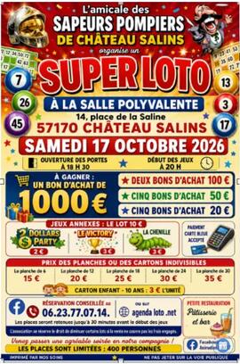 Image Loto des sapeurs pompiers de chateau salins (photo 1)