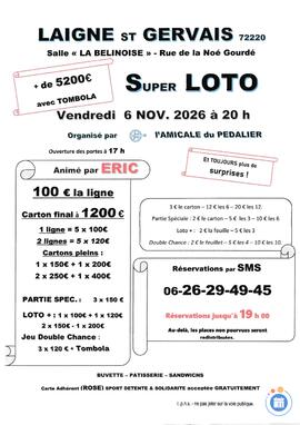 Image SUPER LOTO organisé par l'Amicale du Pédalier (photo 1)