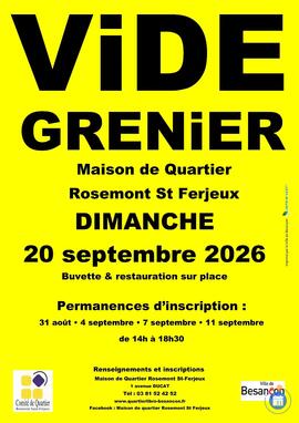 Image vide grenier de la maison de quartier Rosemont St Fejeux (photo 1)
